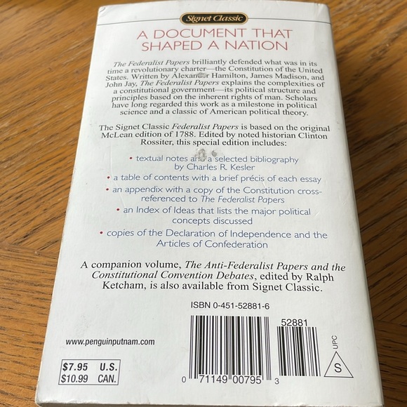 The Federalist Papers by Hamilton Madison Jay - Picture 2 of 2